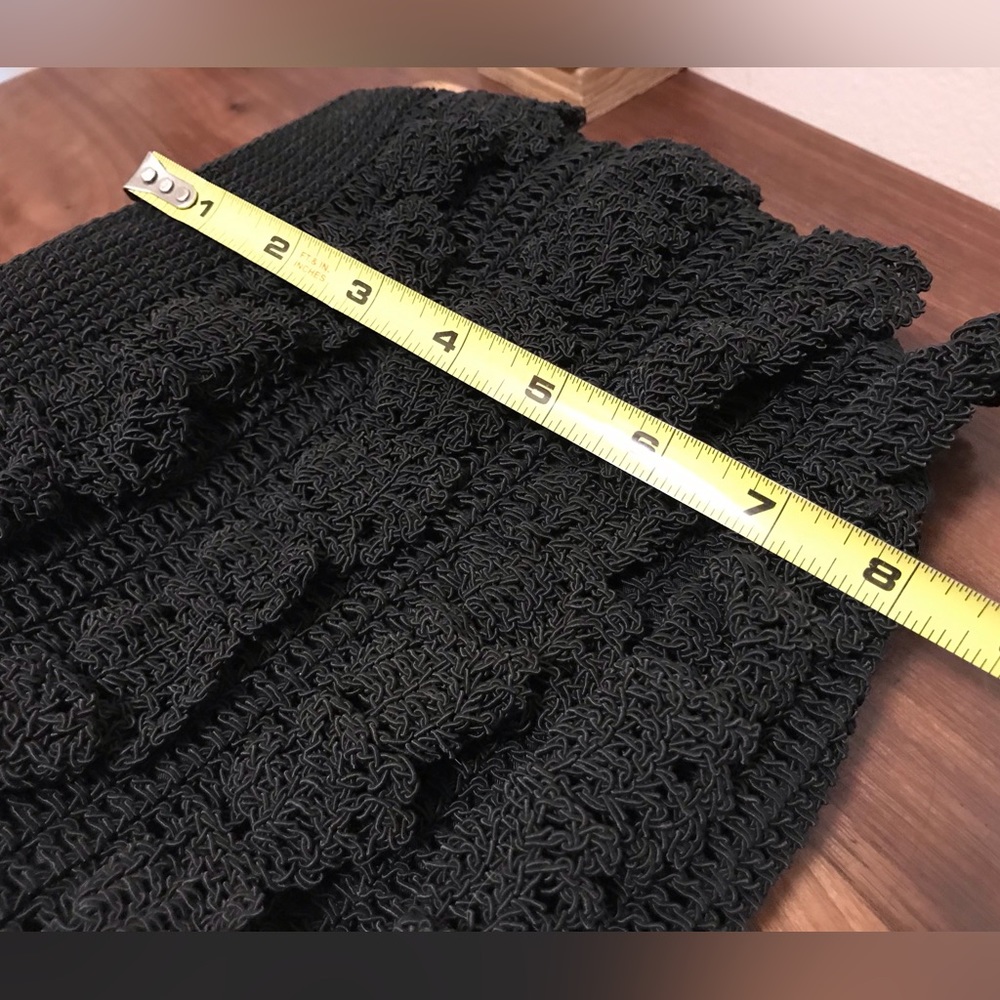 Cappelli crochet hand bag in black - Picture 12 of 13